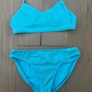 Abercrombie Kids Turquoise Ribbed Bikini (Discontinued)